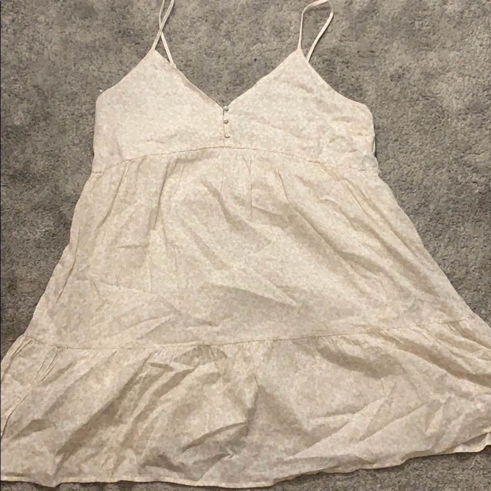 White and tan dress